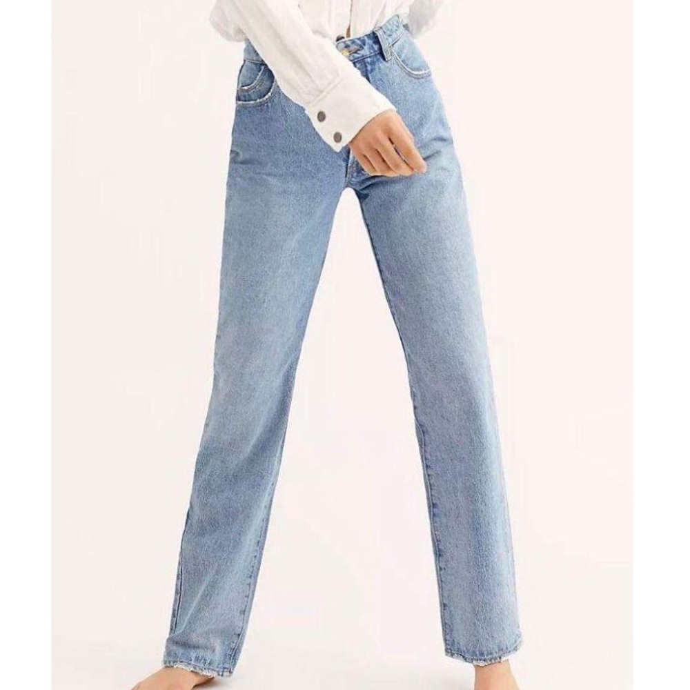 Free People Rollas Straight Leg Jeans